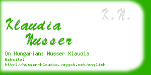 klaudia nusser business card